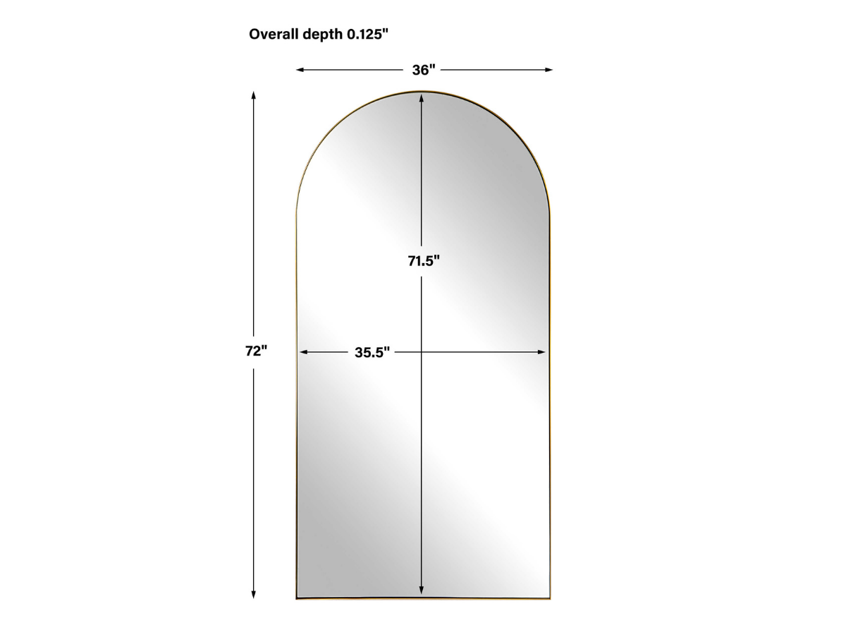 Abbyson Home Arelia Antique Brass Arch Mirror