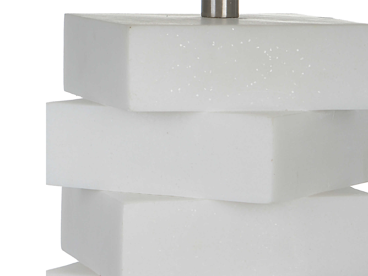 Abbyson Home Aria White Geometric Table Lamp