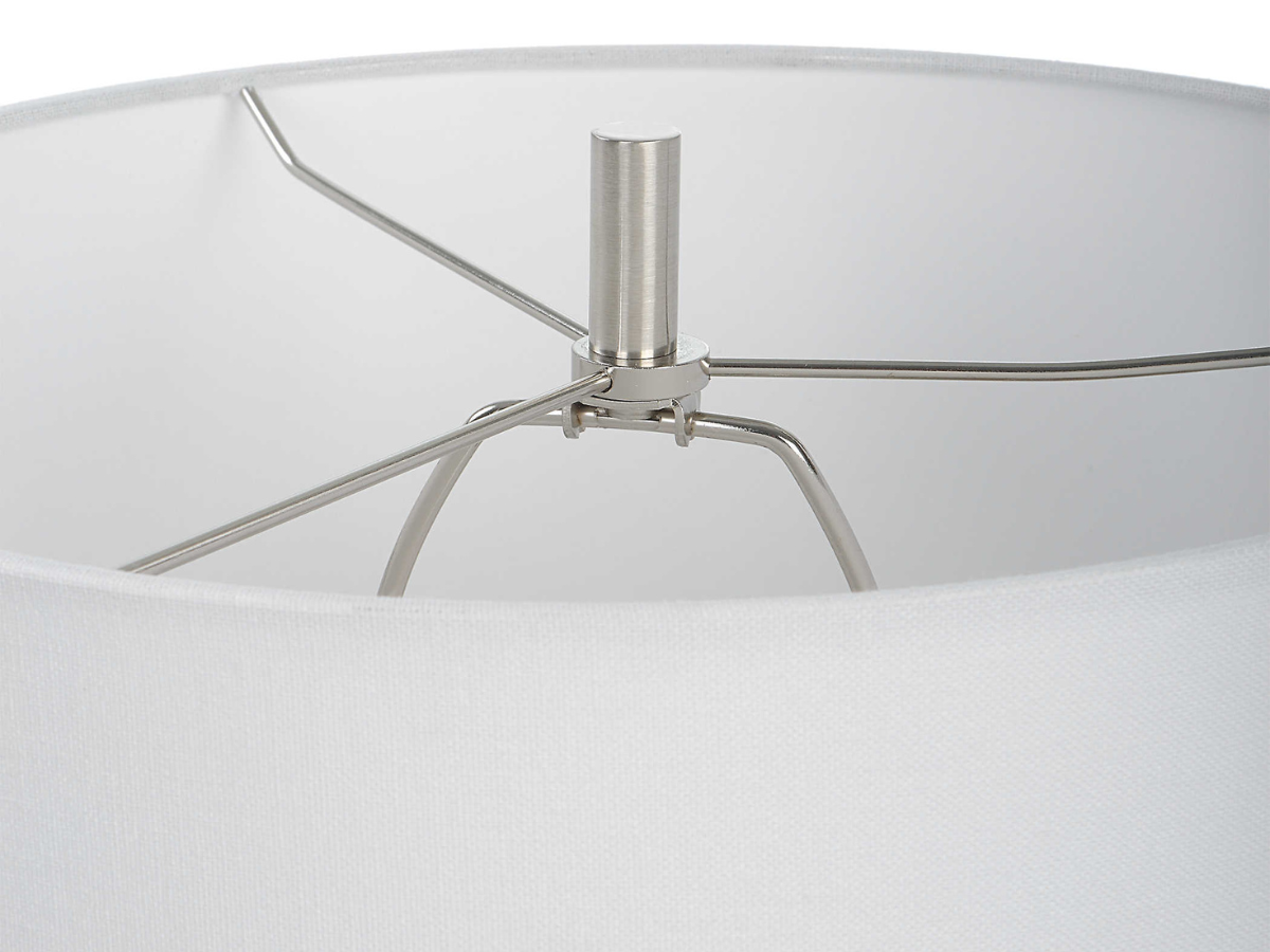 Abbyson Home Aria White Geometric Table Lamp