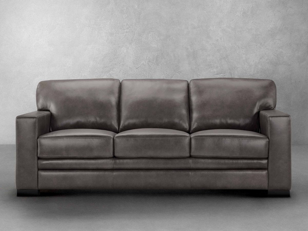 Astoria Leather Sofa - Gray