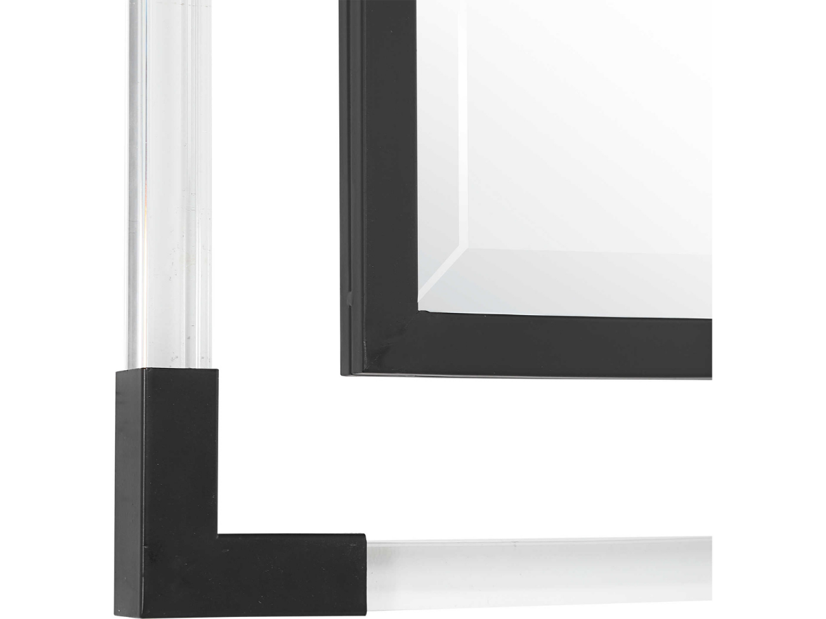 Abbyson Home Brizo Black Iron Mirror