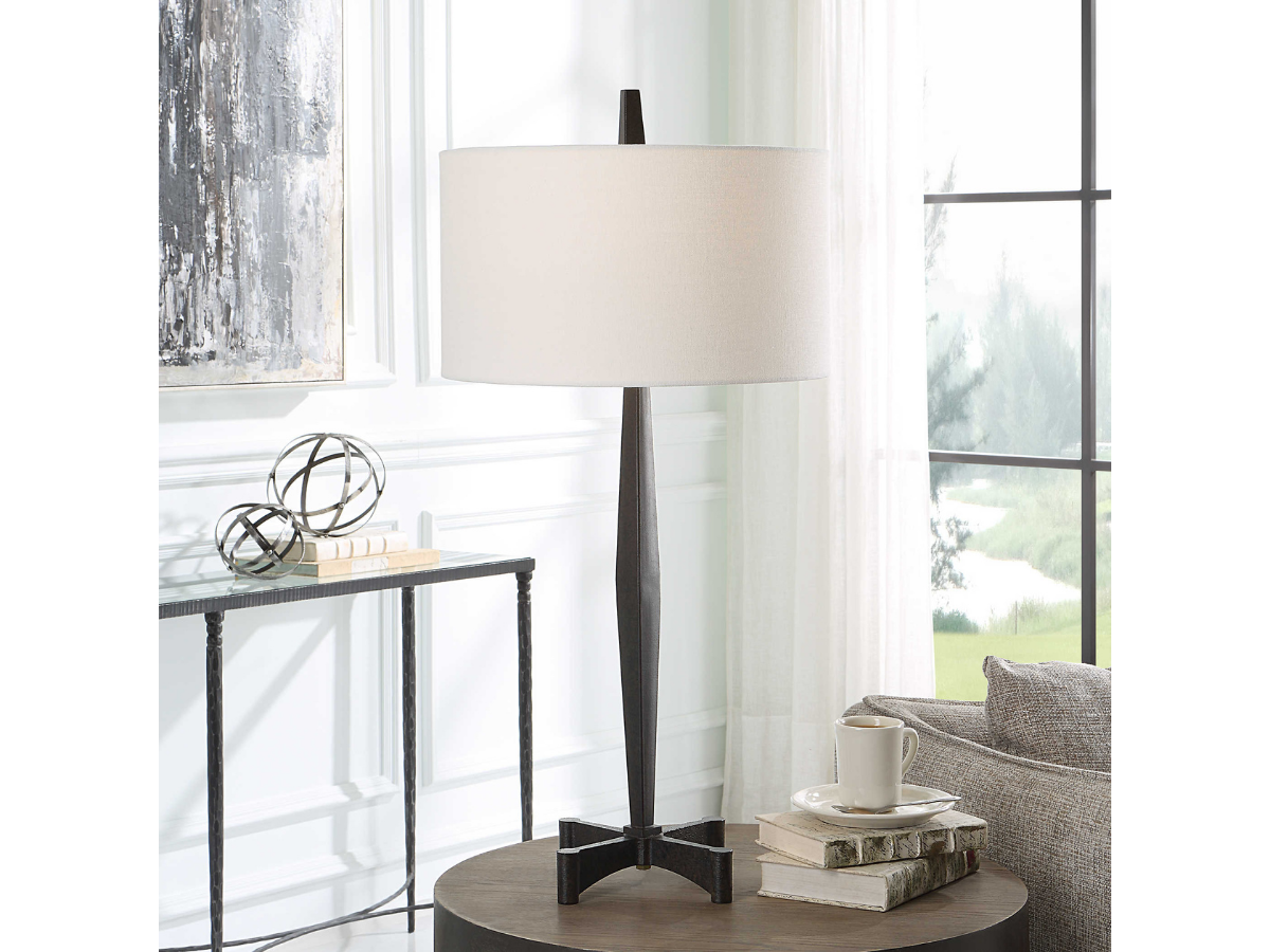 Abbyson Home Caelan Rust Metal Table Lamp