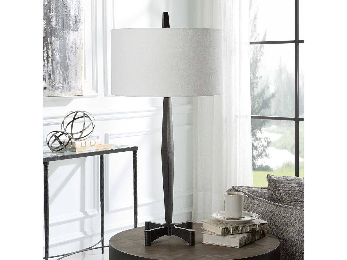 Abbyson Home Caelan Rust Metal Table Lamp