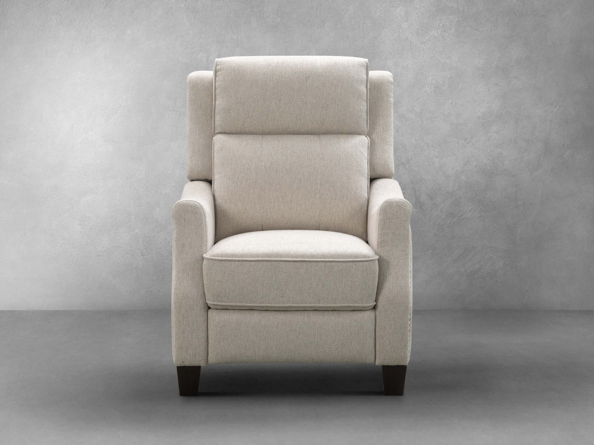 Calvin Fabric Tufted Push-Back Recliner - Cream