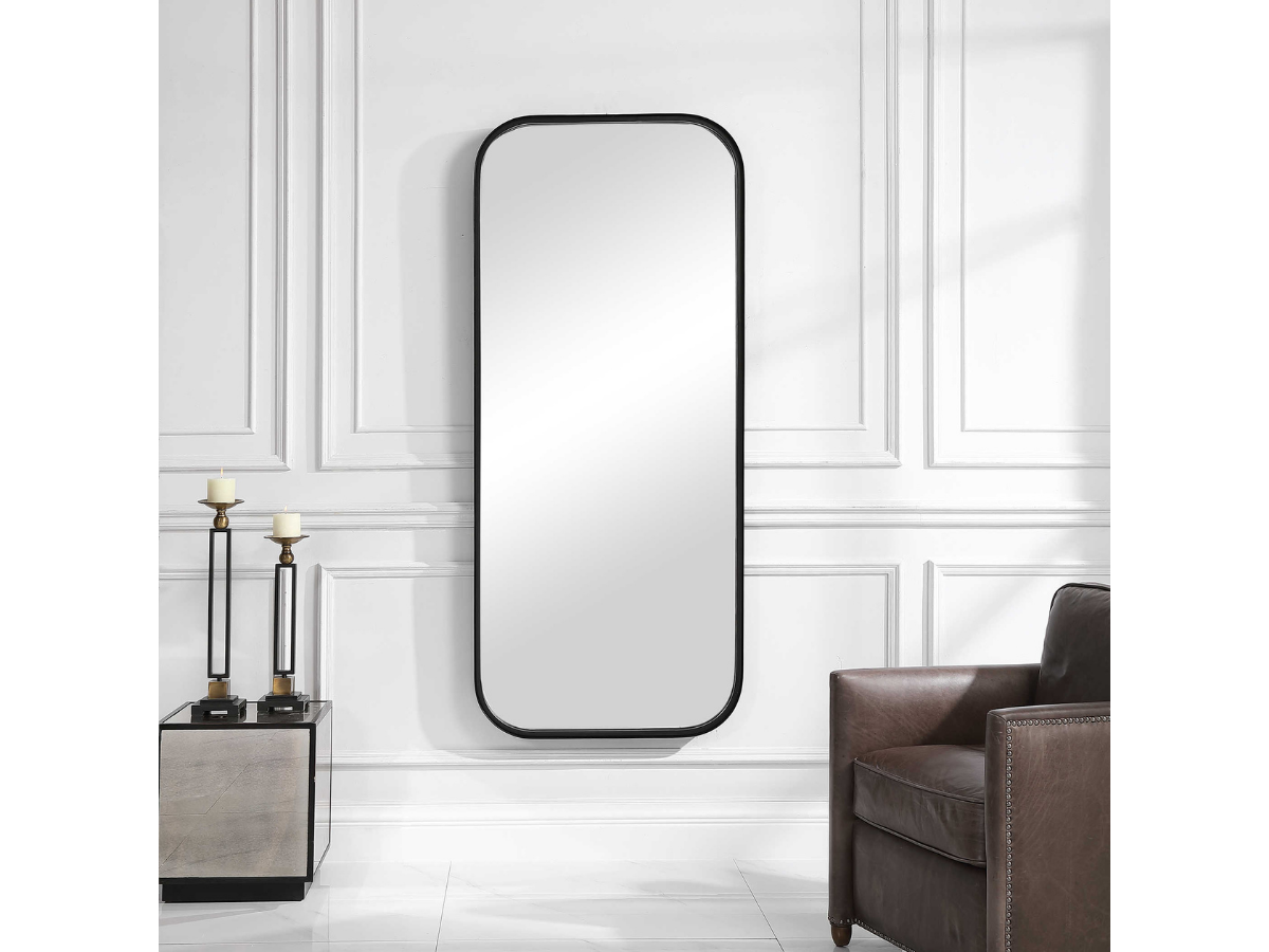 Abbyson Home Celtic Black Tall Iron Mirror