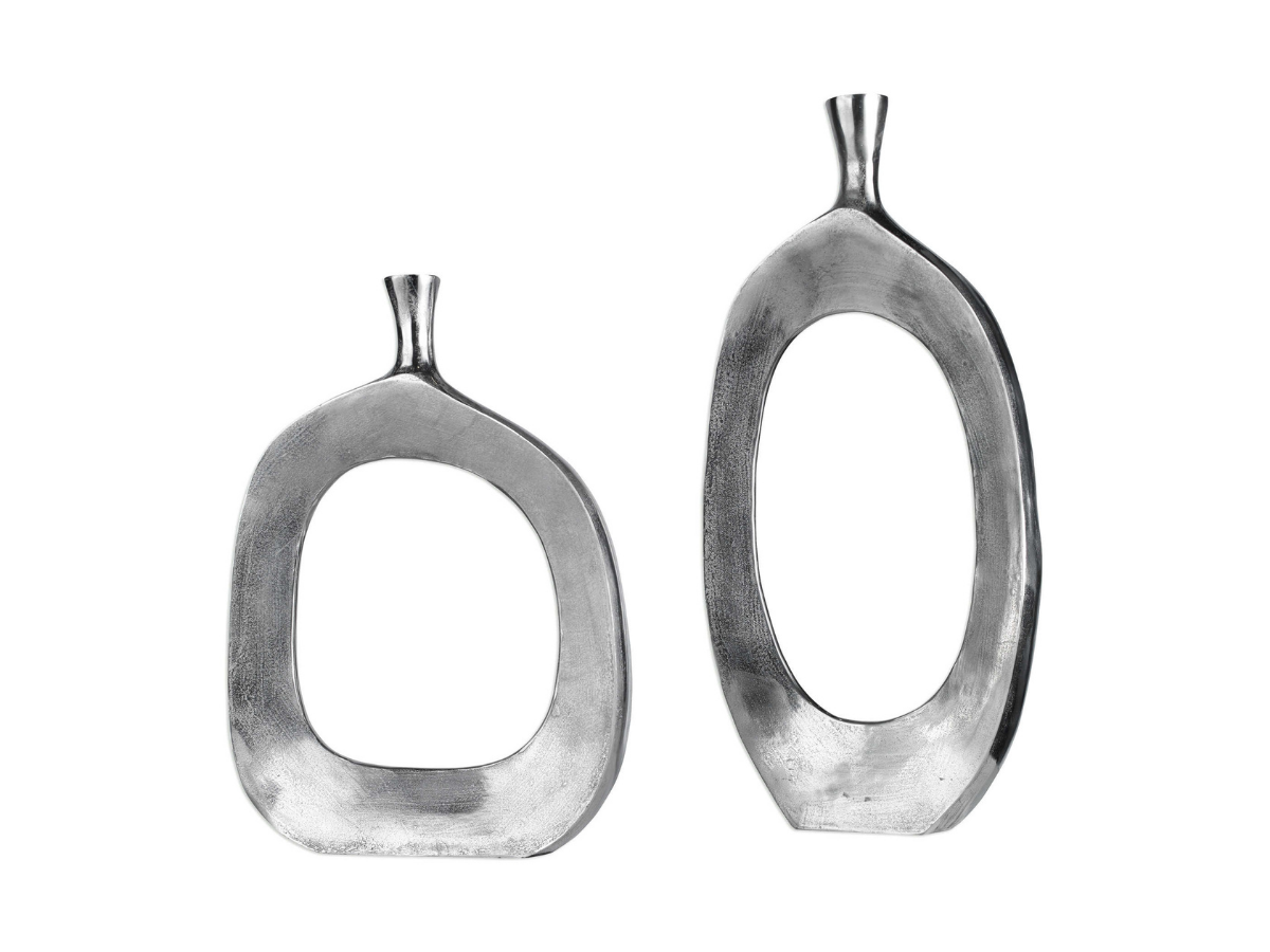 Abbyson Home Charil Aluminum Vases, Set of 2