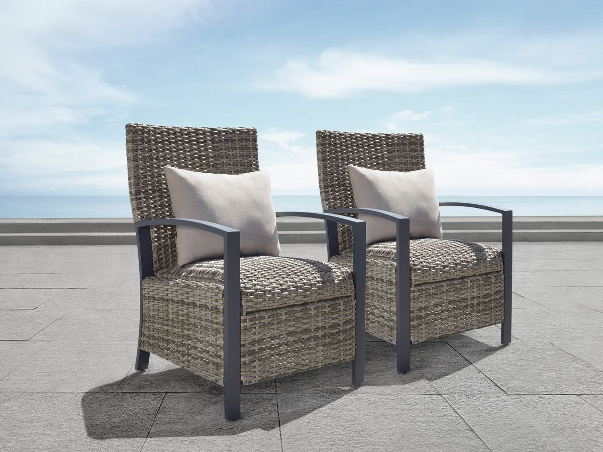 Corbin Dining Armchair with Cushion (2-pack) - Beige