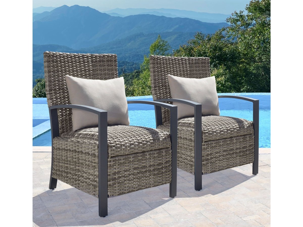 Corbin Dining Armchair with Cushion (2-pack) - Beige