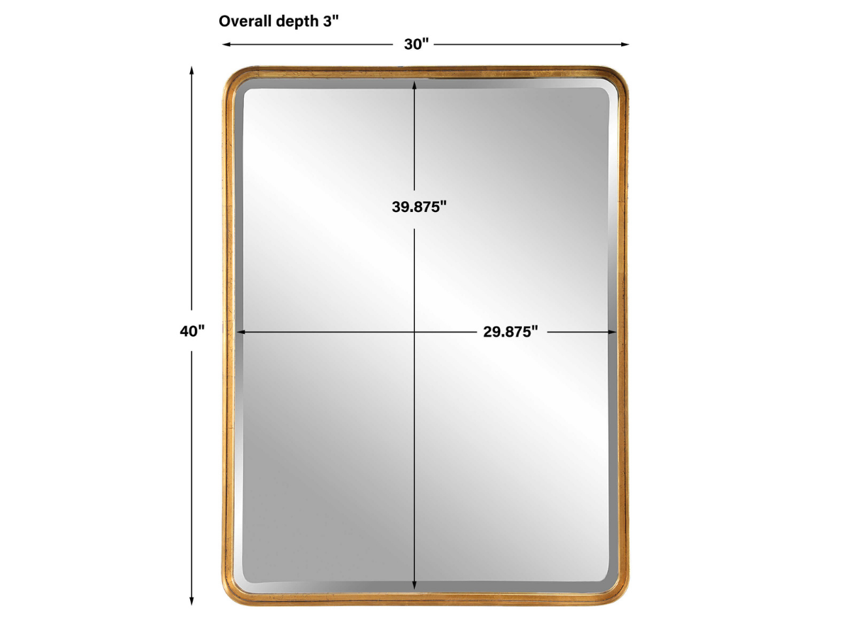 Abbyson Home Cordelia Gold Large Mirror