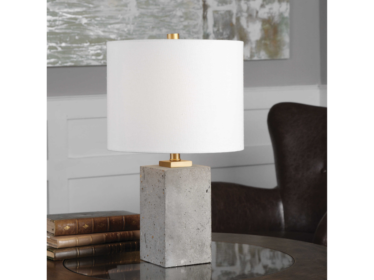 Abbyson Home Darby Concrete Block Lamp