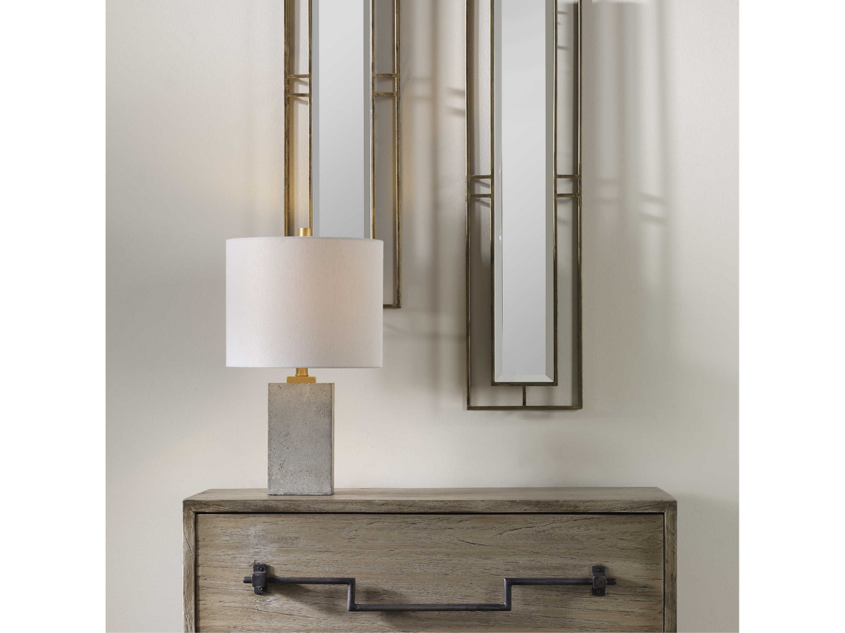 Abbyson Home Darby Concrete Block Lamp