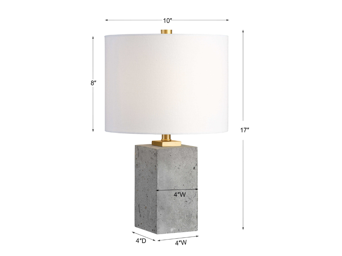 Abbyson Home Darby Concrete Block Lamp