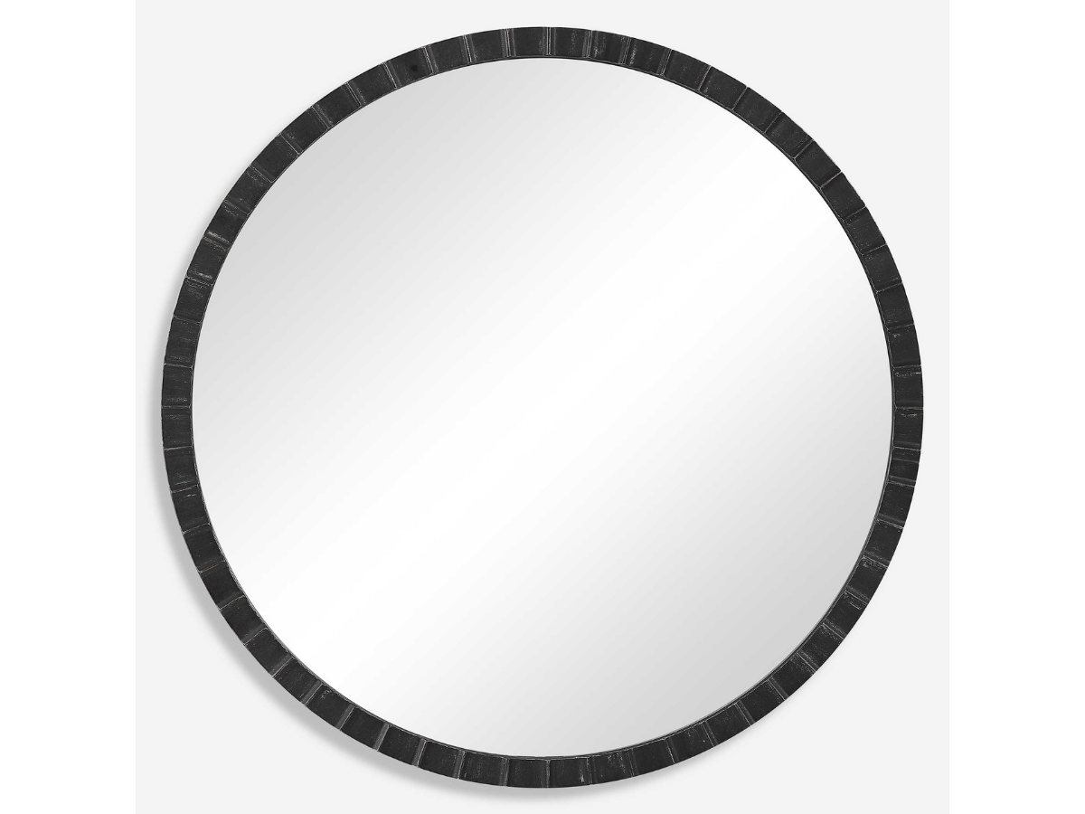 Abbyson Home Delphine Round Industrial Mirror