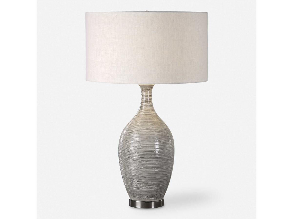 Abbyson Home Diana Gray Textured Table Lamp