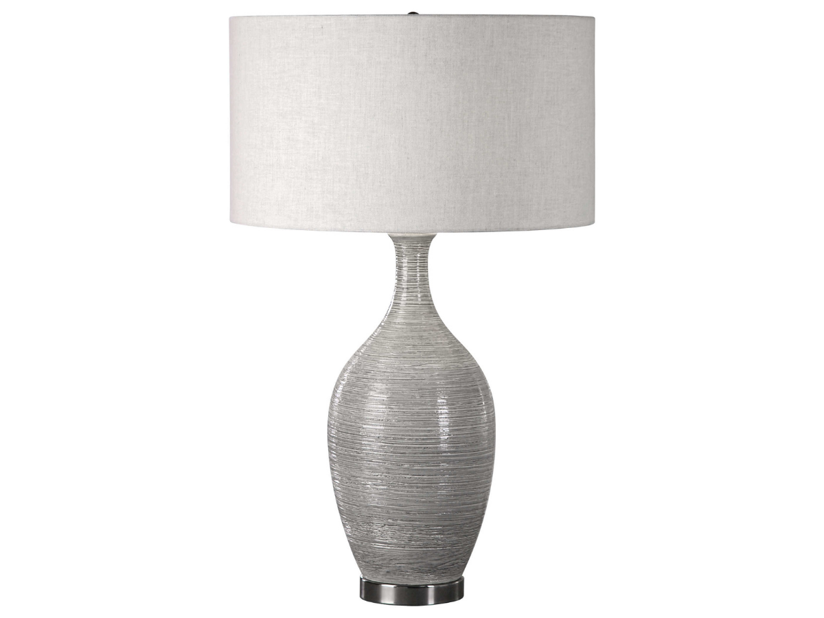 Abbyson Home Diana Gray Textured Table Lamp