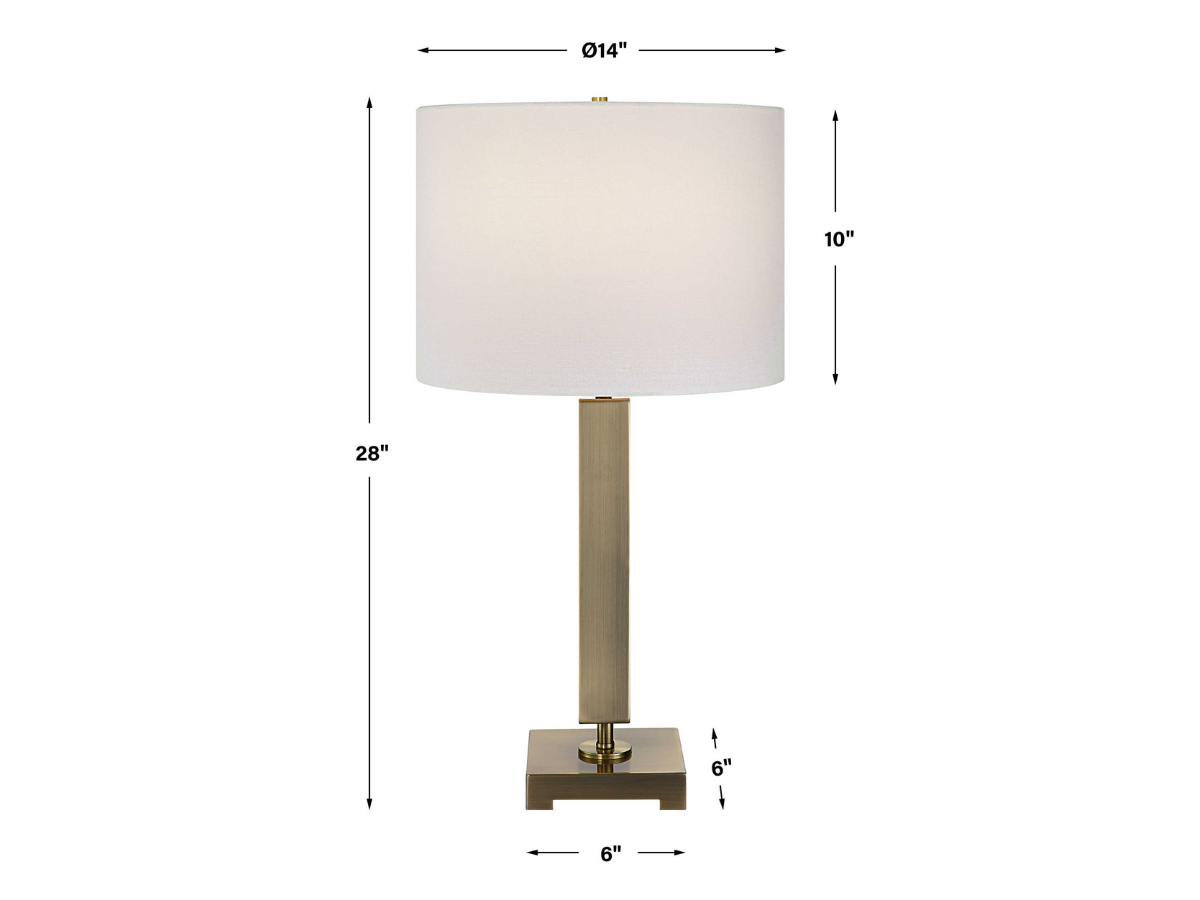 Abbyson Home Dom Brass Table Lamp