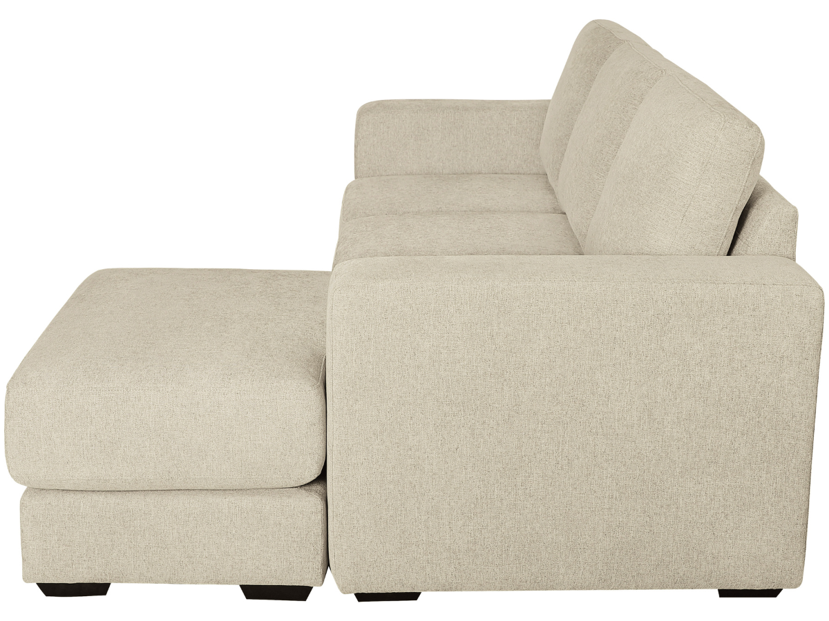 Elliot Fabric Reversible Sofa Chaise Sectional - Beige
