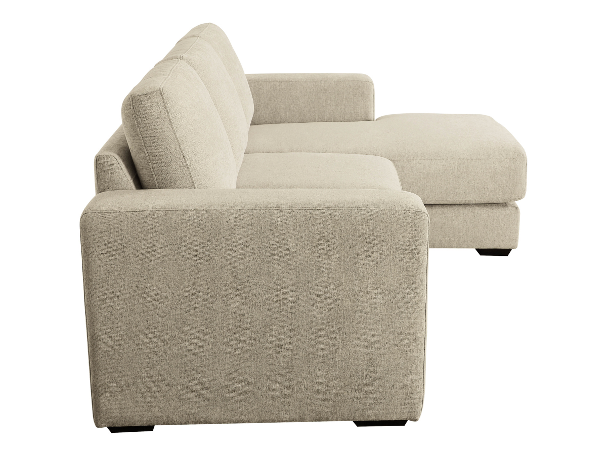 Elliot Fabric Reversible Sofa Chaise Sectional - Beige