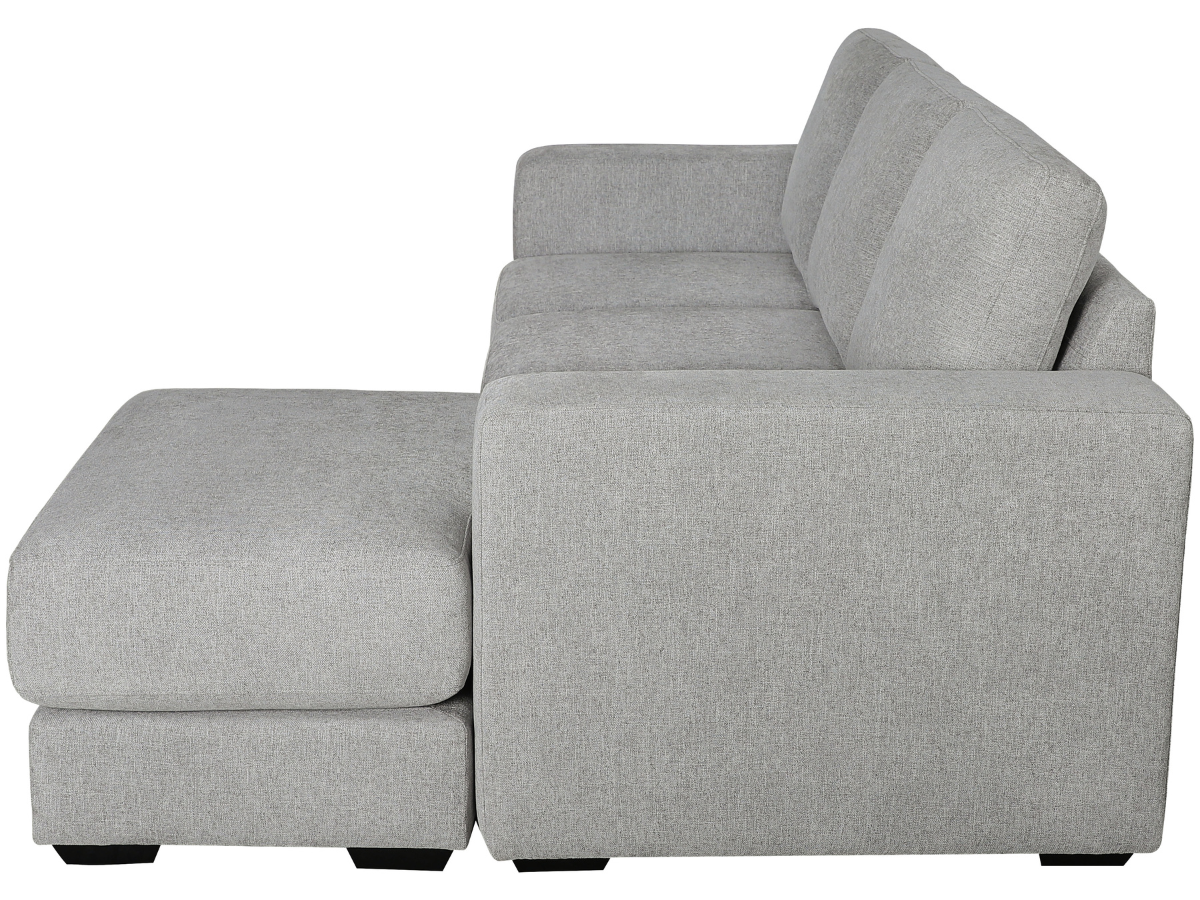 Elliot Fabric Reversible Sofa Chaise Sectional - Light Gray