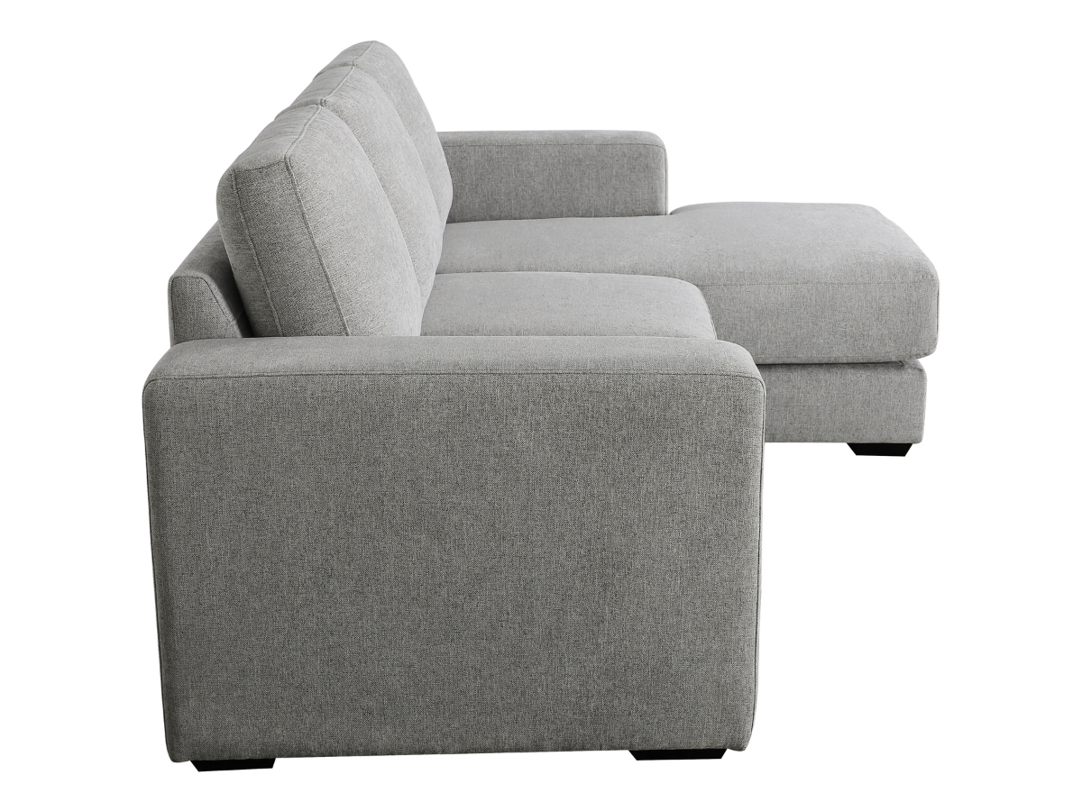 Elliot Fabric Reversible Sofa Chaise Sectional - Light Gray