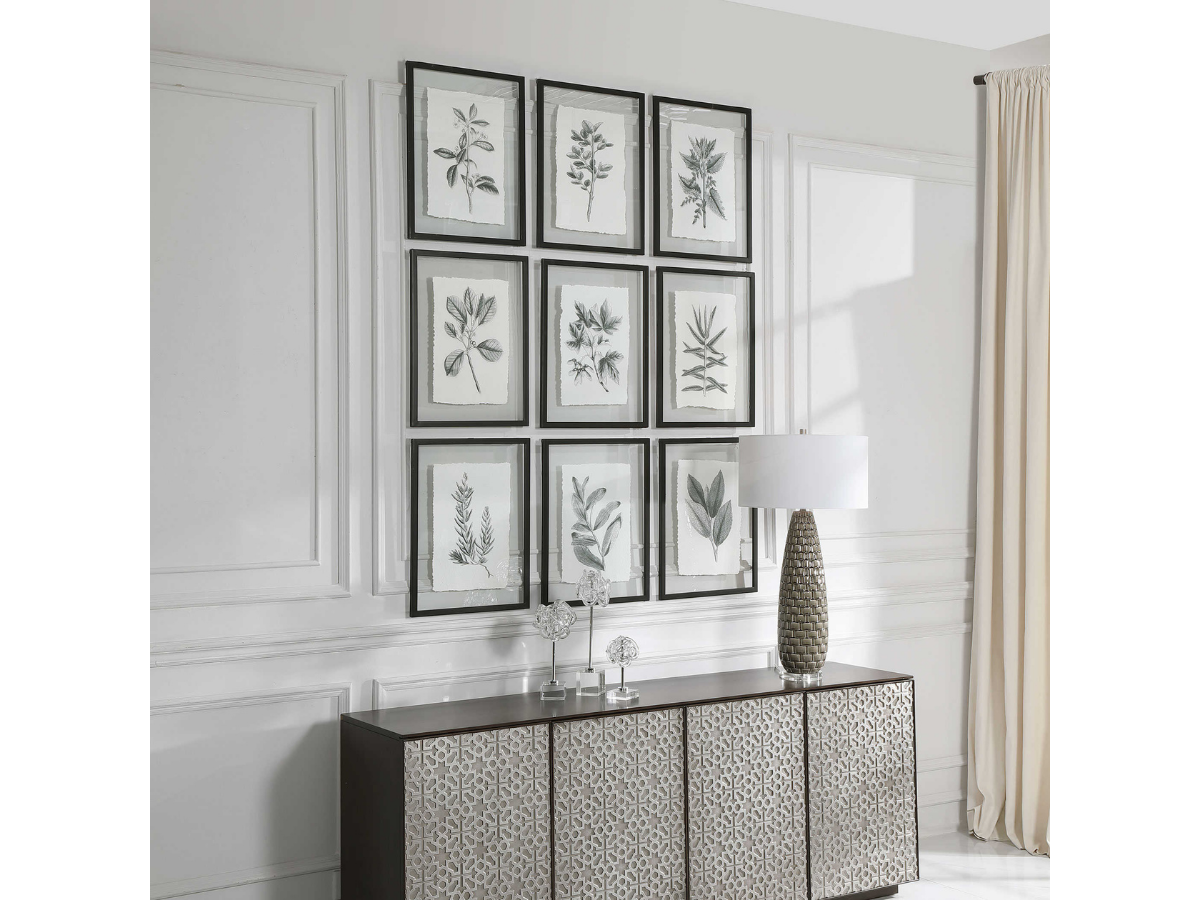 Abbyson Home Flora Framed Prints, Set of 9