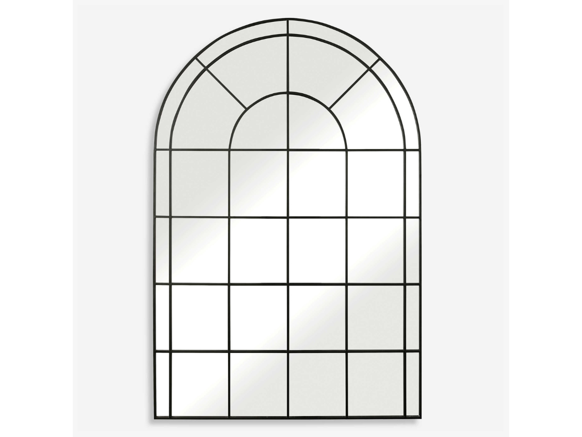 Abbyson Home Galia Black Arch Iron Mirror