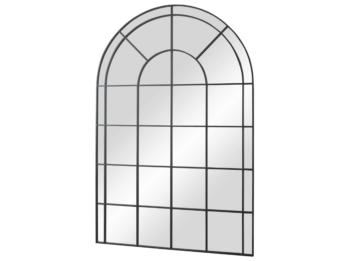 Abbyson Home Galia Black Arch Iron Mirror