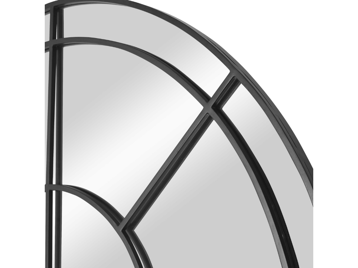 Abbyson Home Galia Black Arch Iron Mirror