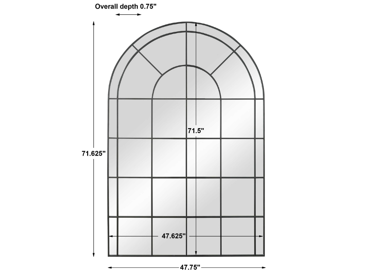 Abbyson Home Galia Black Arch Iron Mirror