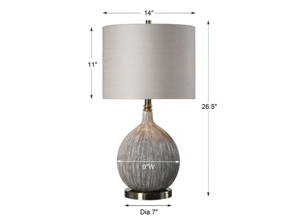 Abbyson Home Hedley Textured Ivory Table Lamp
