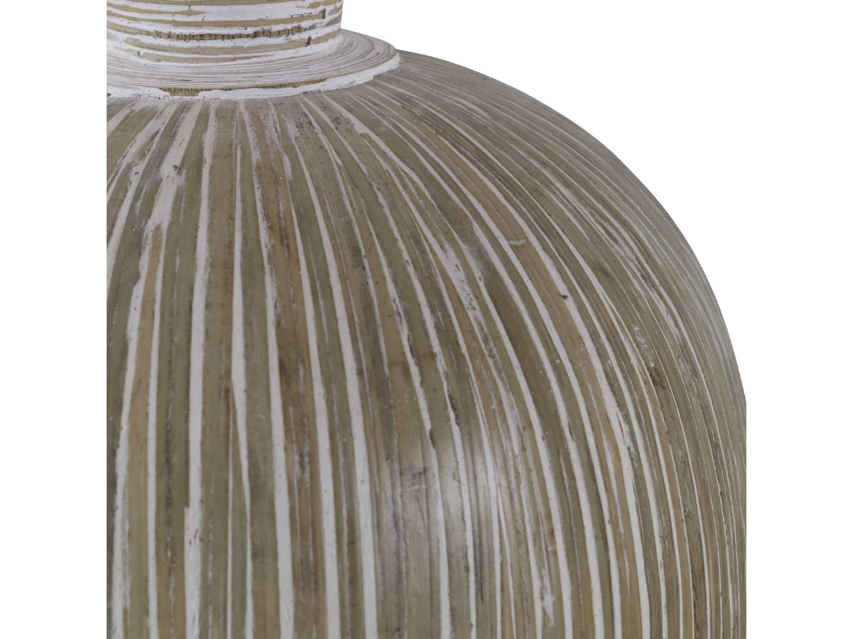 Abbyson Home Isabel White Washed Vases, Set of 2