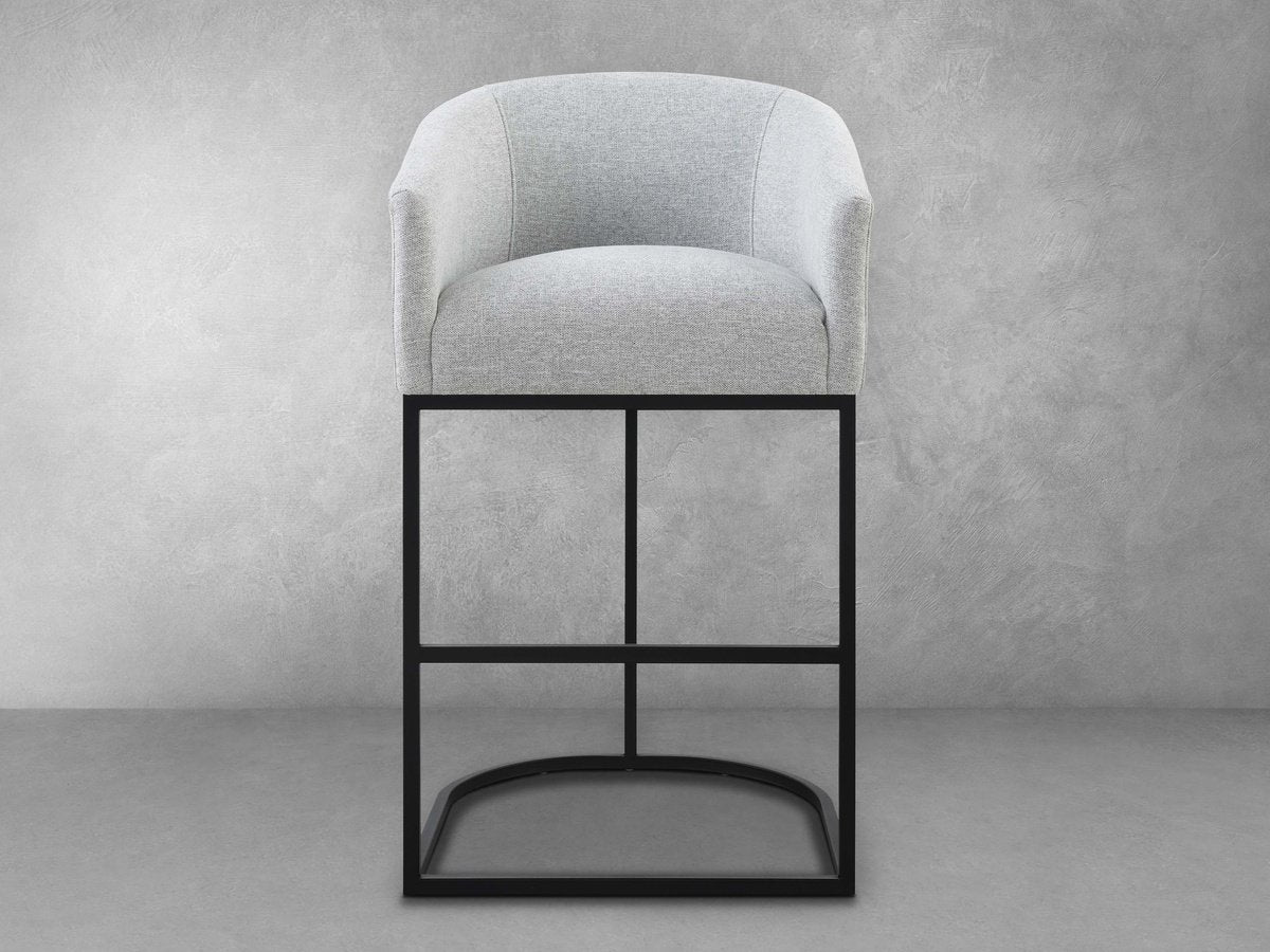 Jace Upholstered Bar Stool - Light Gray