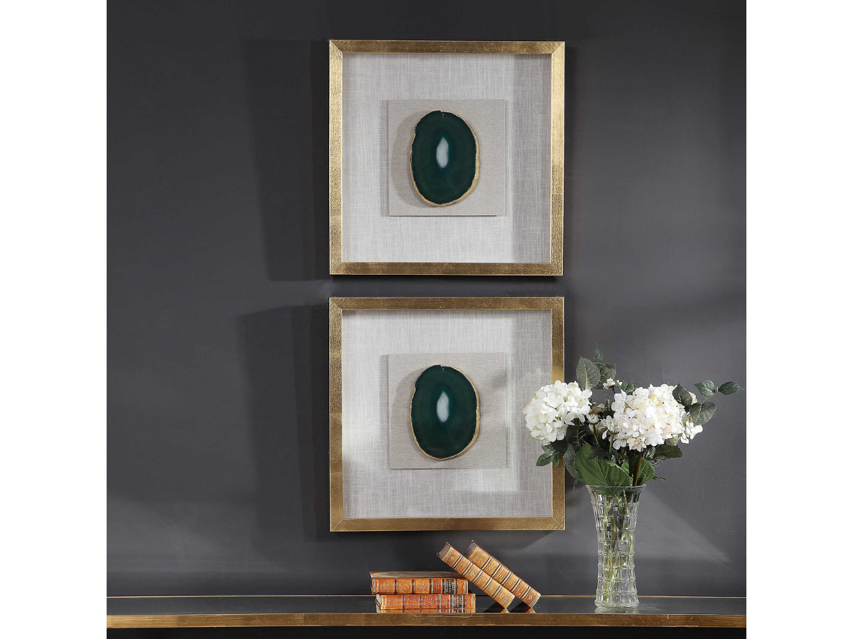 Abbyson Home Key Agate Stone Shadow Box