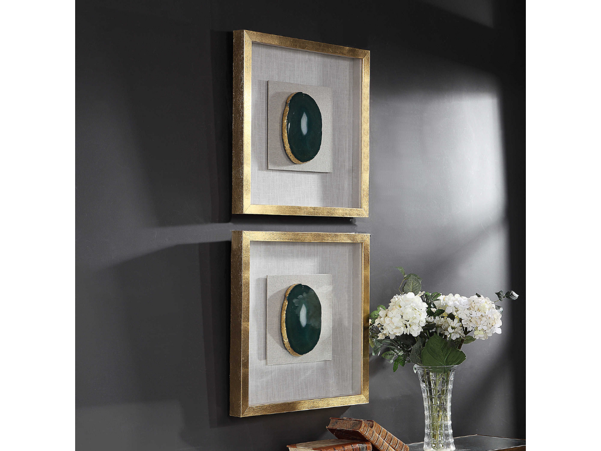 Abbyson Home Key Agate Stone Shadow Box