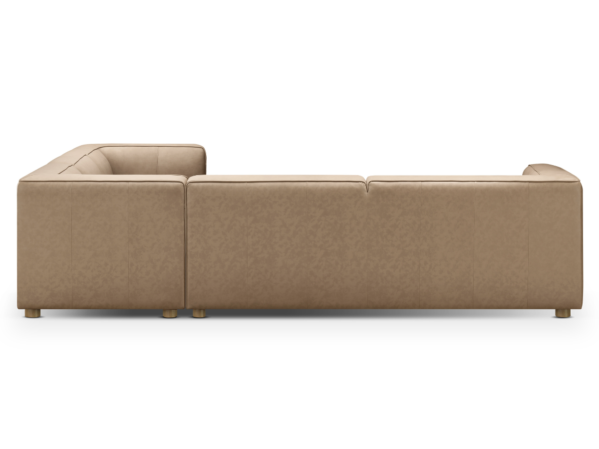 JoJo Fletcher Matteo Nubuck Leather Sectional - Saddle