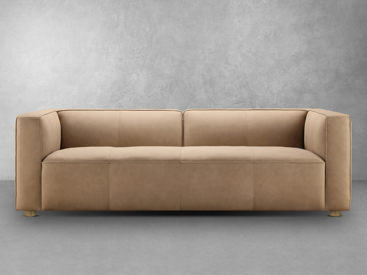 JoJo Fletcher Matteo Nubuck Leather Sofa - Saddle