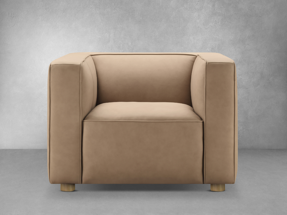 JoJo Fletcher Matteo Nubuck Leather Chair - Saddle