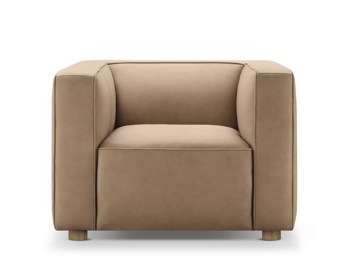JoJo Fletcher Matteo Nubuck Leather Chair - Saddle