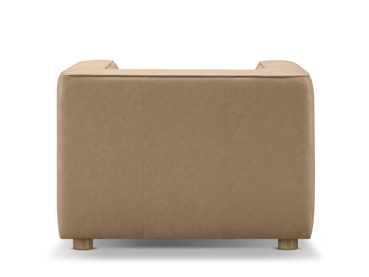 JoJo Fletcher Matteo Nubuck Leather Chair - Saddle