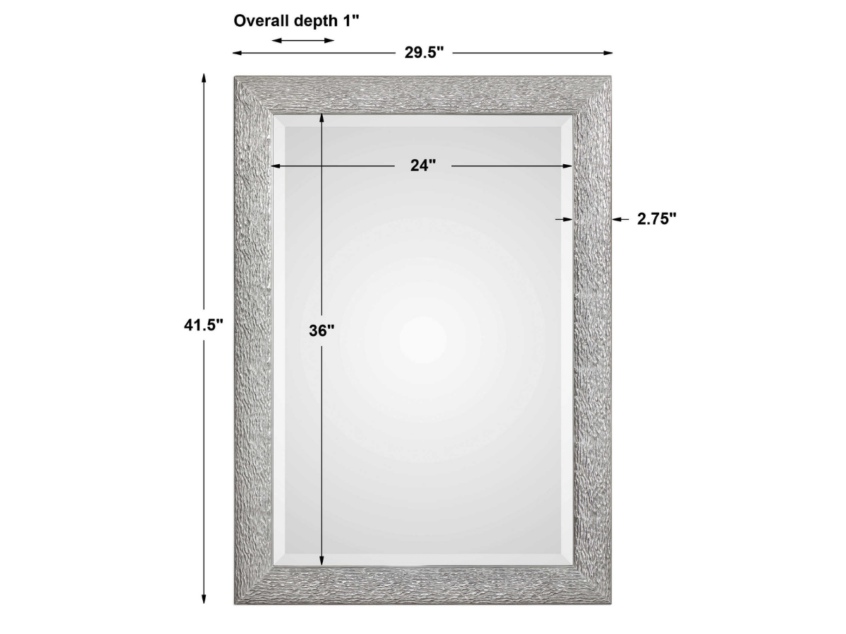Abbyson Home Melusina Metallic Silver Mirror