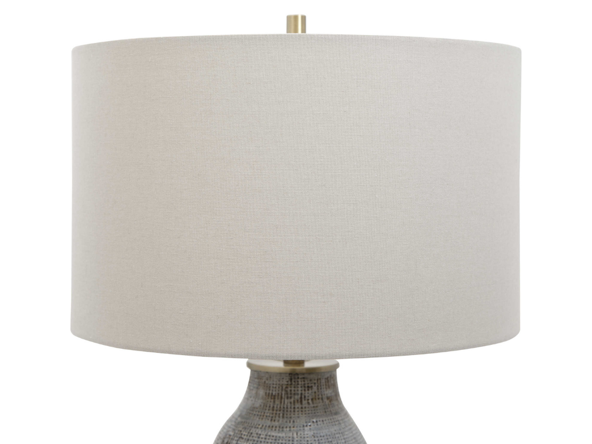Abbyson Home Moira Gray Textured Table Lamp
