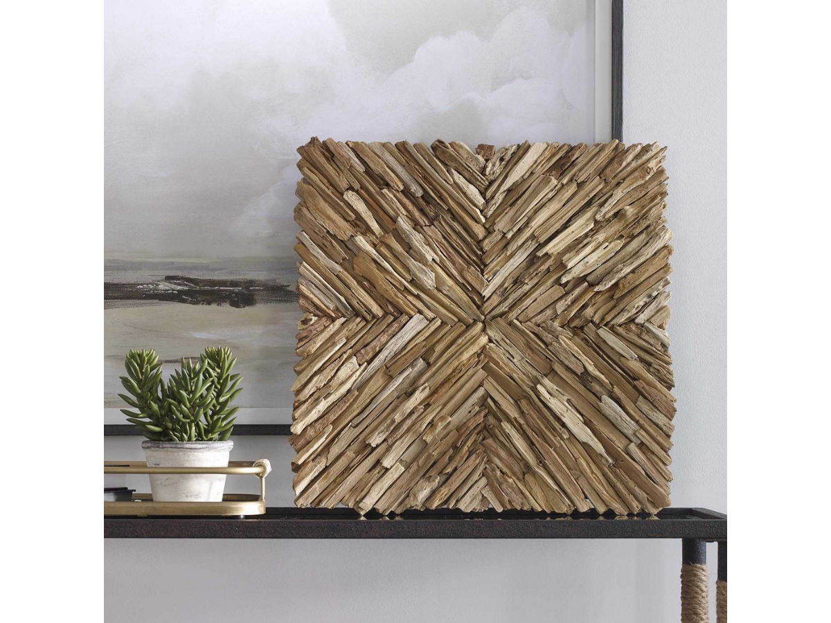 Abbyson Home Oculus Drift Wood Wall Decor