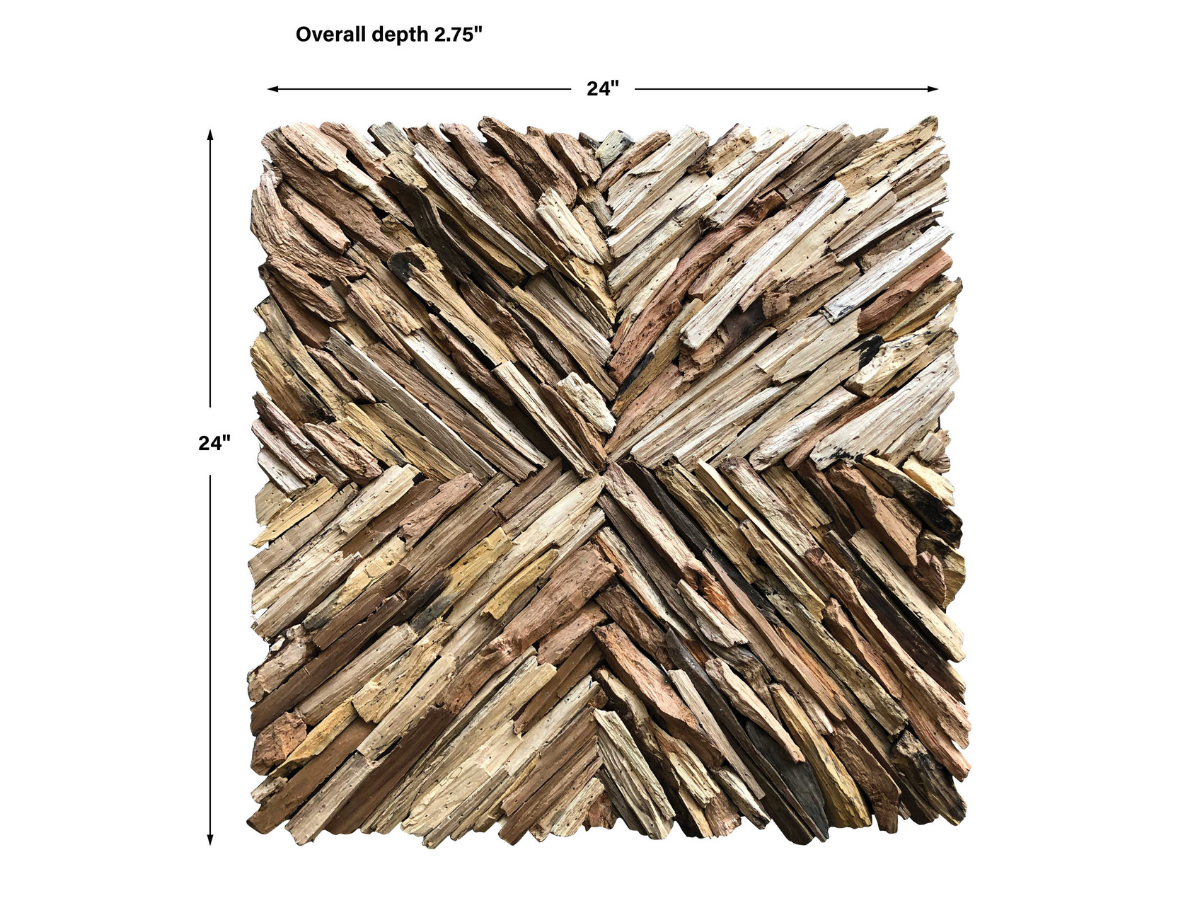Abbyson Home Oculus Drift Wood Wall Decor