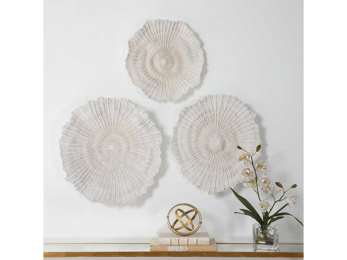 Abbyson Home Ollivander Coral Wall Decor, Set of 3