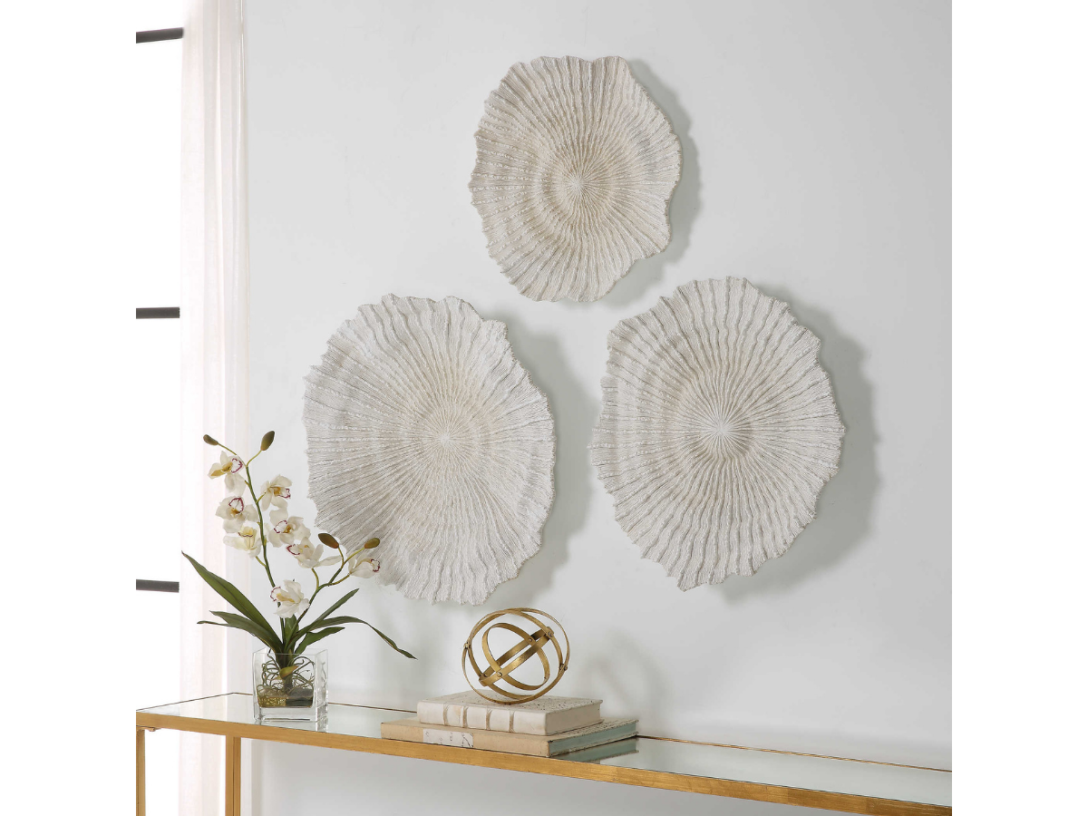 Abbyson Home Ollivander Coral Wall Decor, Set of 3