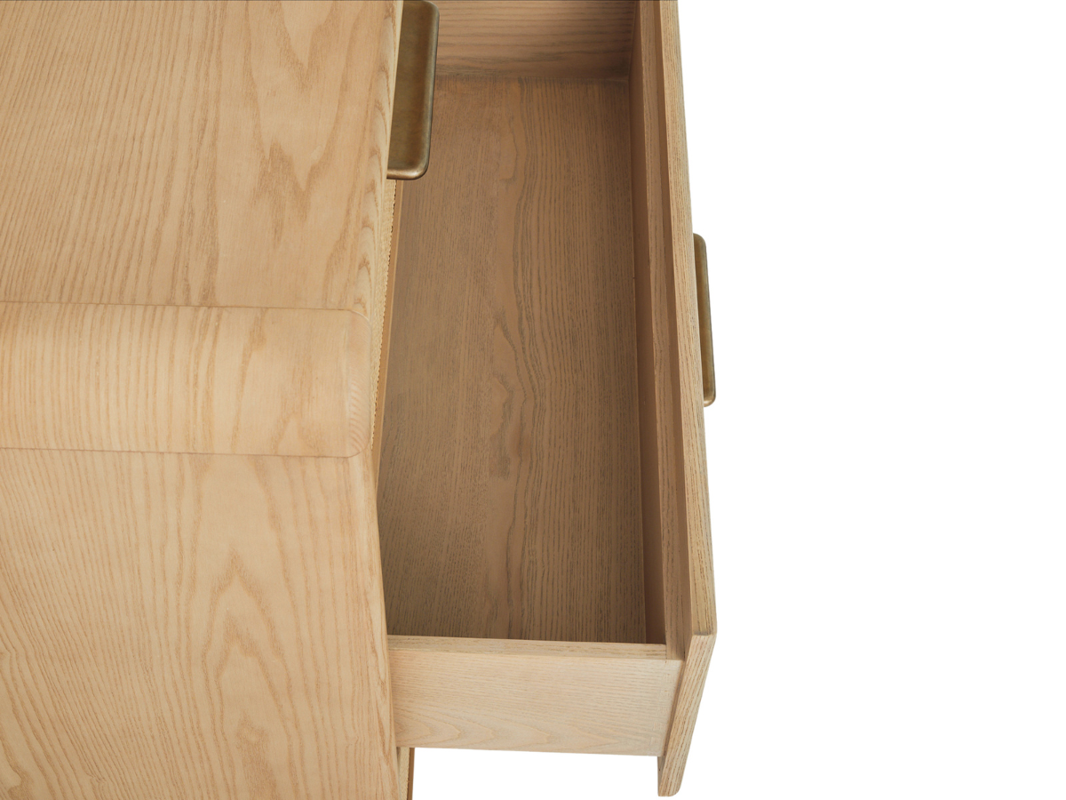 JoJo Fletcher Pauline 6-Drawer Oak & Natural Cane Dresser - Blonde