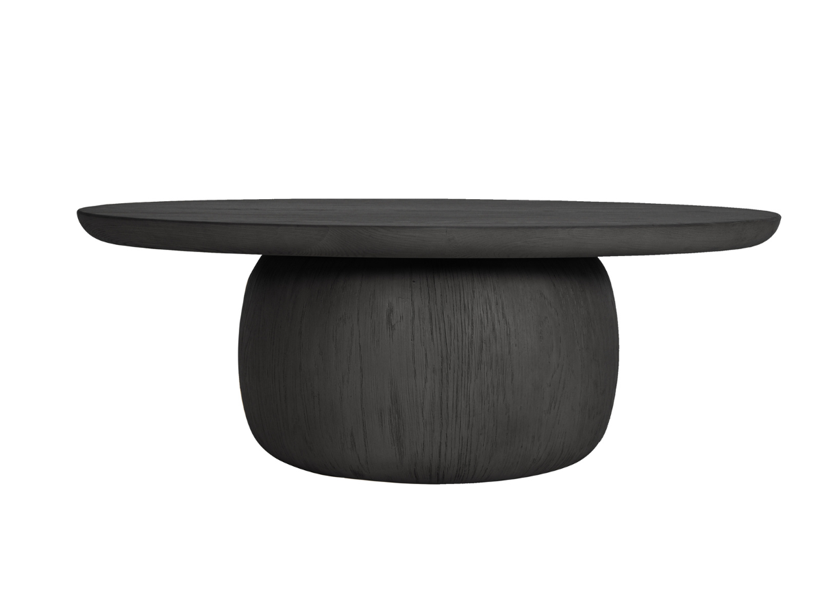 JoJo Fletcher Pauline 46"W Oak Coffee Table - Black