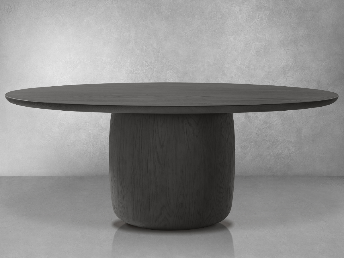 JoJo Fletcher Pauline Oak Oval Dining Table 78" - Black