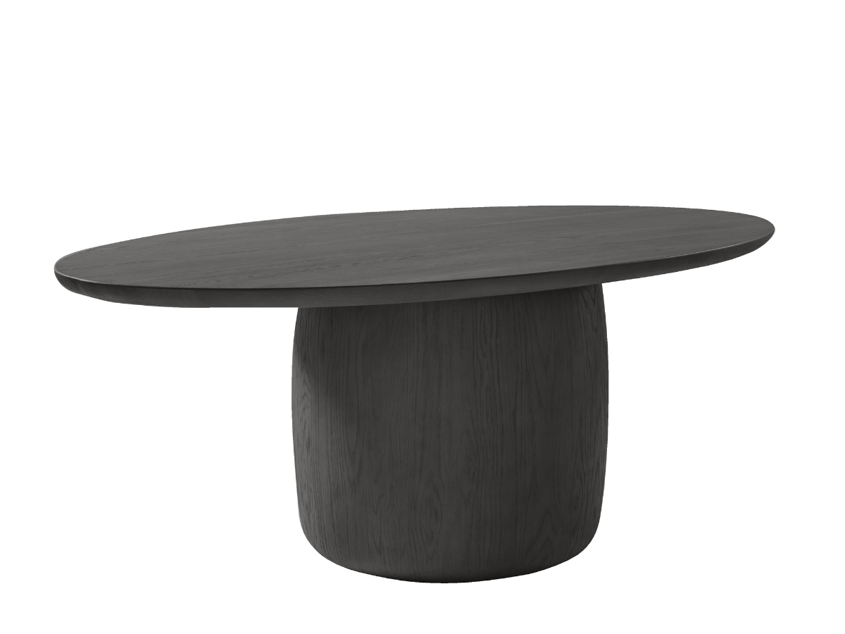 JoJo Fletcher Pauline Oak Oval Dining Table 78" - Black