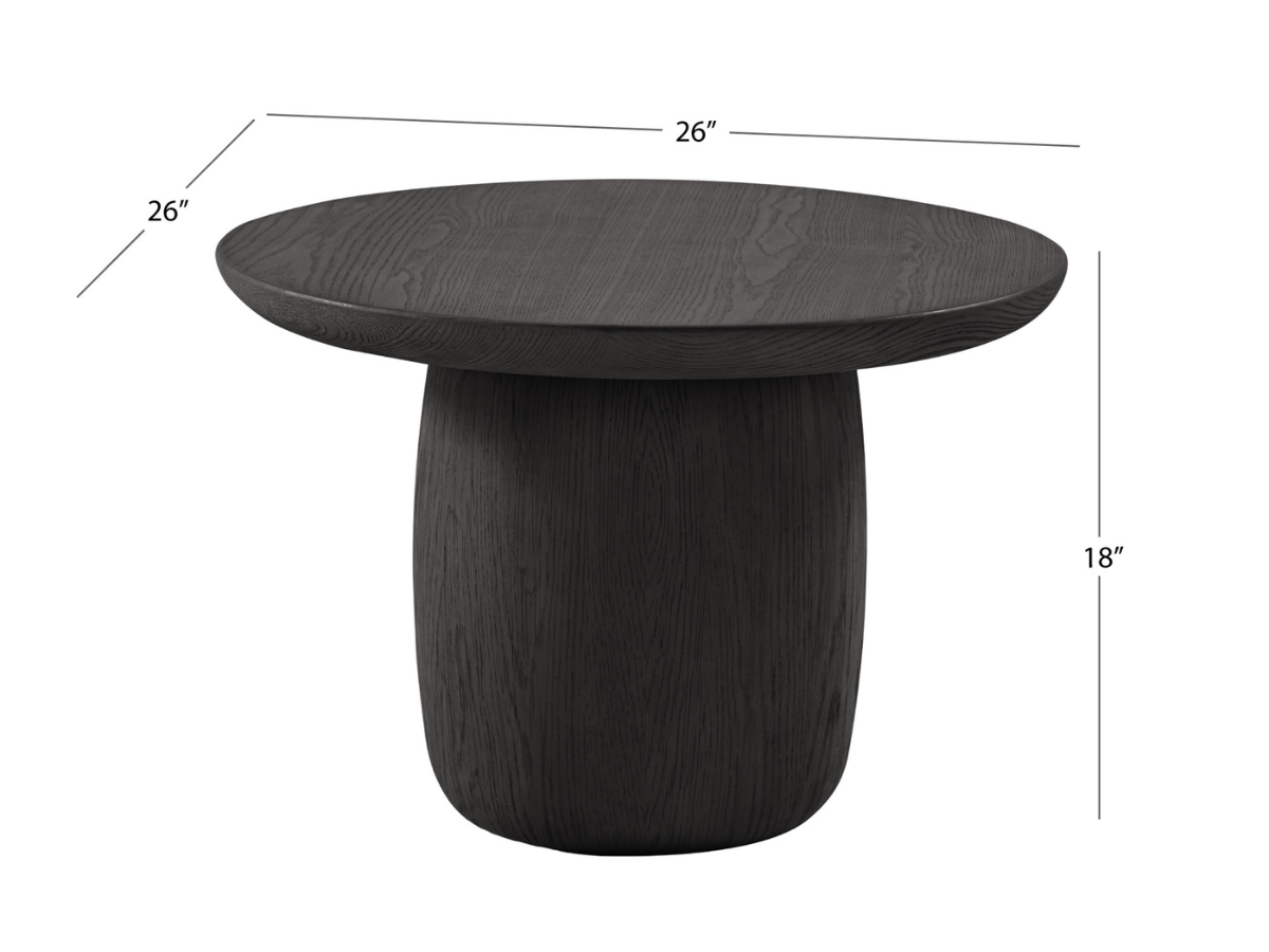 JoJo Fletcher Pauline Oak End Table - Black